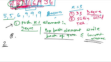 Sliding Window Maximum (Maximum of all subarrays of size k) - part 1
