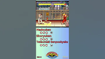 RYU Move List Street Fighter 2 Champion Edition ARCADE 