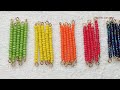 Fashion Jewellery Rainbow Necklace with Uneven Seed beads/Tutorial Step-by-step Diy