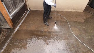ASMR Pavers & Concrete cleaning (Amazing Results) #ASMR, #satisfying, #wow, #mossremoval,