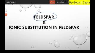 IONIC SUBSTITUTION IN FELDSPAR
