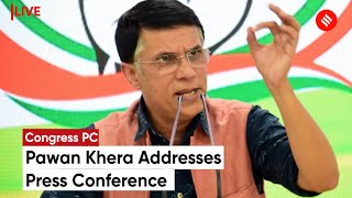 Pawan Khera Addresses Press Conference At Congress HQ In New Delhi