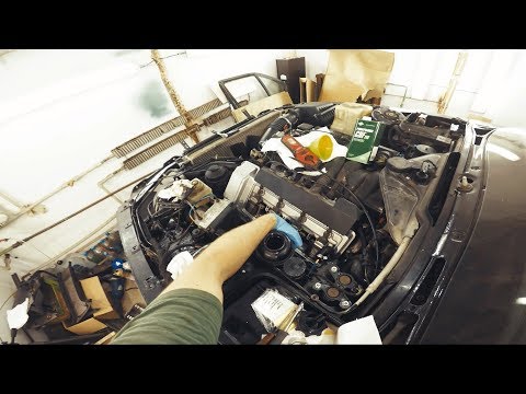 Как заменить жидкость гидроусилителя руля на BMW e34 540 Прокачка системы гидрача #22