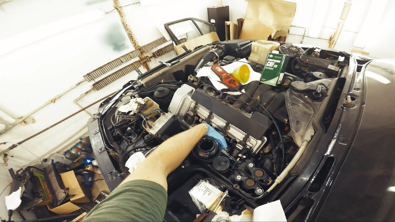 Как заменить жидкость гидроусилителя руля на BMW e34 540 Прокачка ...