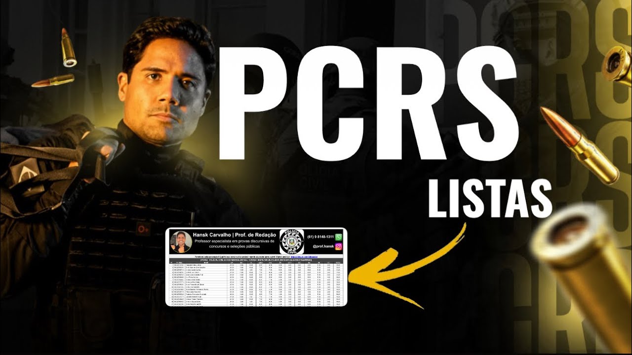 Concurso PCRS: listas e notas de corte para ter a redação corrigida, banca FUNDATEC