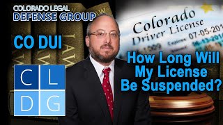 License Suspensions for a DUI and DWAI in Colorado -