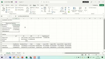 Regression: Linear Regression equation with MS Excel