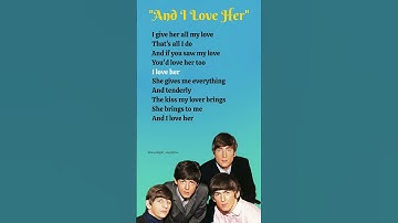 Thumbnail of And I Love Her ~ The_Beatles_songlyrics||#shorts#lyrics#thebeatles