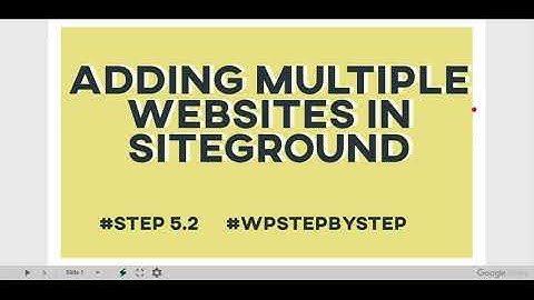 Adding Multiple Websites in Siteground  # Step5.2   # wpstepbystep
