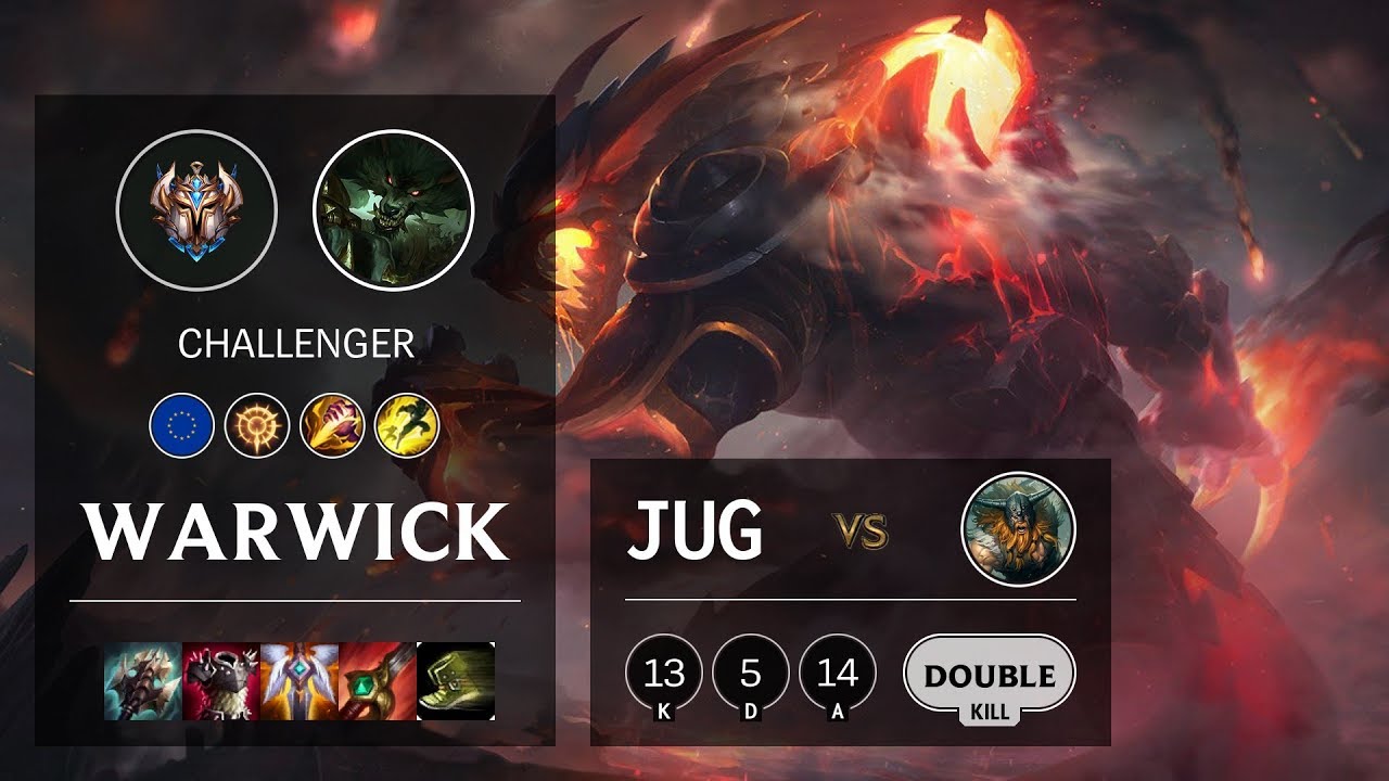 Warwick Jungle vs Olaf - EUNE Challenger Patch 10.4