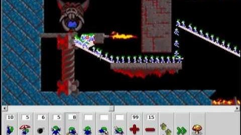 Lemmings DHTML [Mayhem-Level2] way to conquer