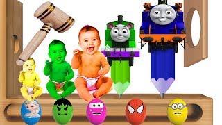 Baby Laugh Colors With Thomas And Friends Eggs Surprise Learn Hammer Xylophone Toy Trains For Kids