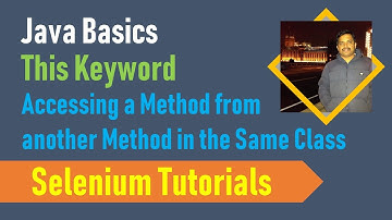 18B. Java Basics - This Keyword - Accessing a Method from Another Method in the same Class