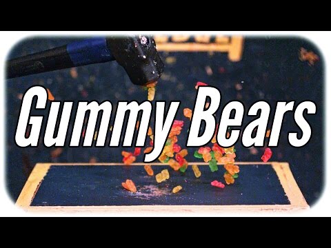 Sledgehammer vs Gummy Bears in Slow Motion! - SLEDGE