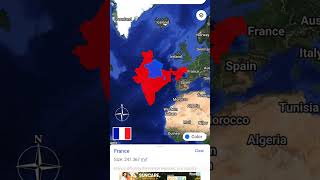 India vs france which country is bigger #history #map #geography #viral #mapping #vijaythalapathy