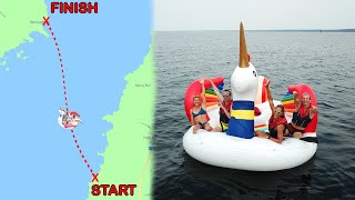 WE SAILED ACROSS THE OCEAN ON A *GIANT INFLATABLE UNICORN*