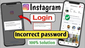 Instagram Password Incorrect Problem | How To Fix Incorrect Password On Instagram ! Instagram login