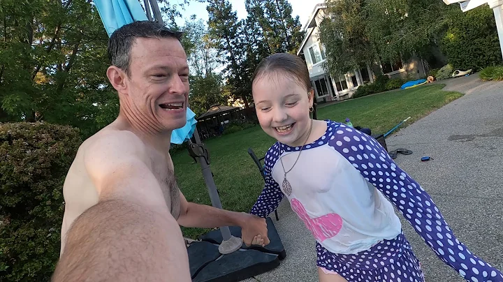 Sarah and dad take a plunge
