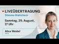 Stimme Wahlcheck mit Alice Weidel (AfD) zur Bundestagswahl 2021