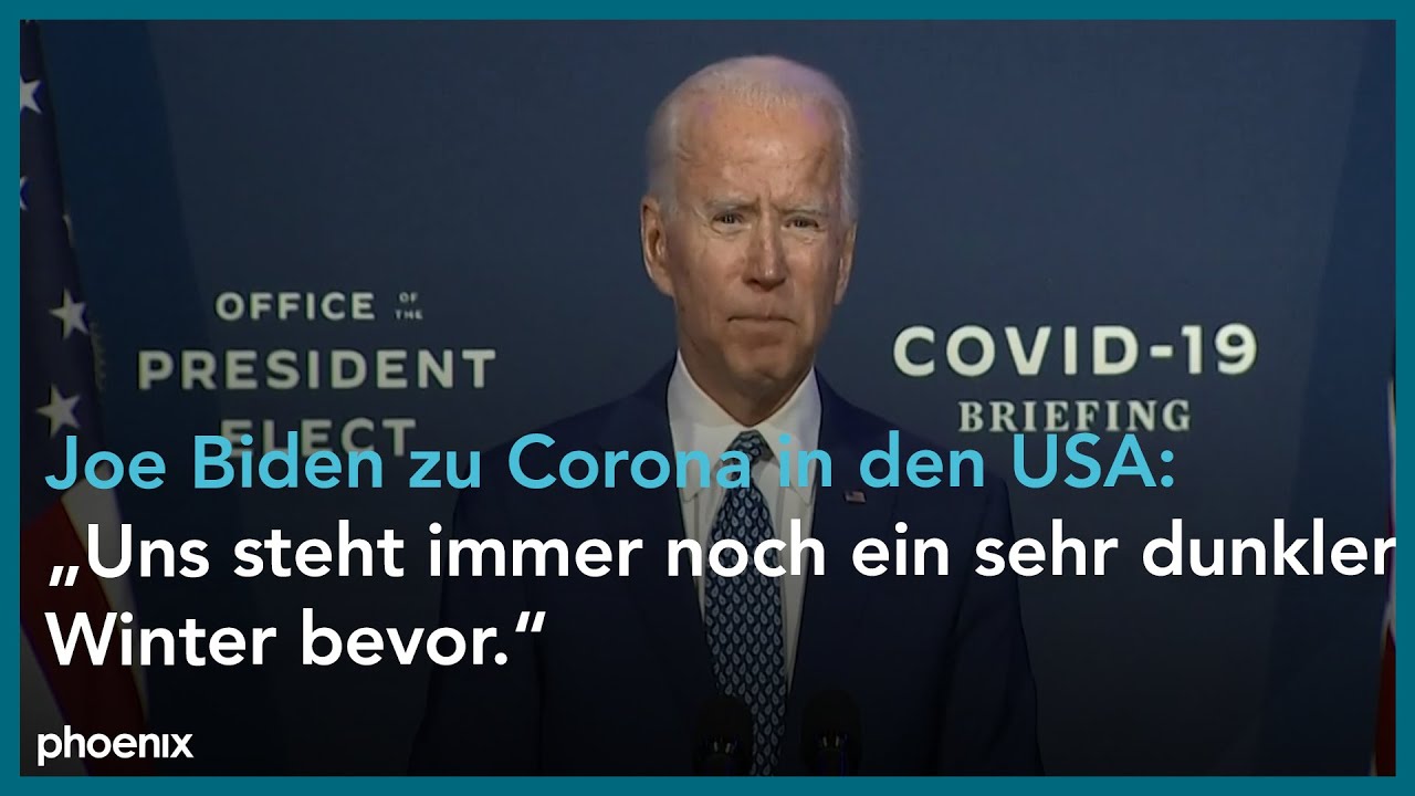 Corona Eindammung In Den Usa Pressekonferenz Von Joe Biden Am 09 11 20 Youtube