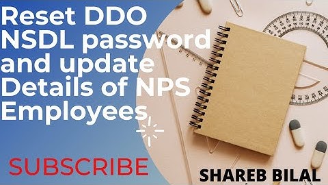 How to Reset DDO Login on NSDL CRA | Reset DDO password on NSDL | Reset NSDL DDO login password
