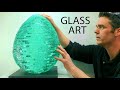 GLASS ARTIST SCULPTING an EGG from BROKEN GLASS | James Parker Sculpture