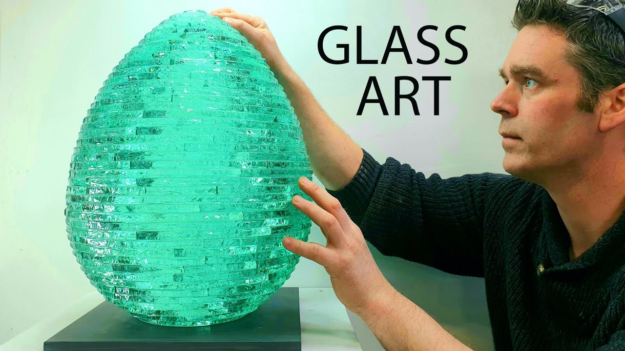 Glass Artist Sculpting An Egg From Broken Glass James Parker Sculpture Youtube