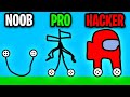 Can We Go NOOB vs PRO vs HACKER In CAR DRAWING GAME!? (AMONG US, SIRENHEAD, HENRY STICKMIN CARS?!)