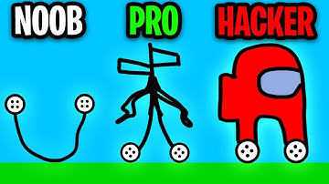 Can We Go NOOB vs PRO vs HACKER In CAR DRAWING GAME!? (AMONG US, SIRENHEAD, HENRY STICKMIN CARS?!)