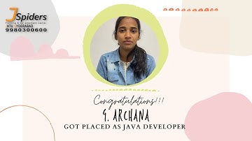CONGRATULATIONS G.ARCHANA PLACED AS JAVA DEVELOPER