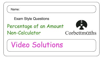 Percentages Answers - Corbettmaths