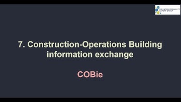 BIM Interoperability Expert Group - Part7 - COBie