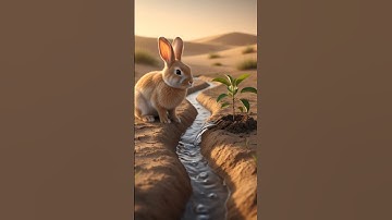 The Rabbit saved the Apple plant from drying up by watering it 😭 #ai #tree #save #watering #rabbit