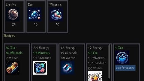 Inventory and Crafting Recipes GUI Work | Space Trader Game Dev | C++ OpenGL | Solo Indie