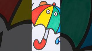 Coloring an Umbrella ☂️ #coloring #art #drawing