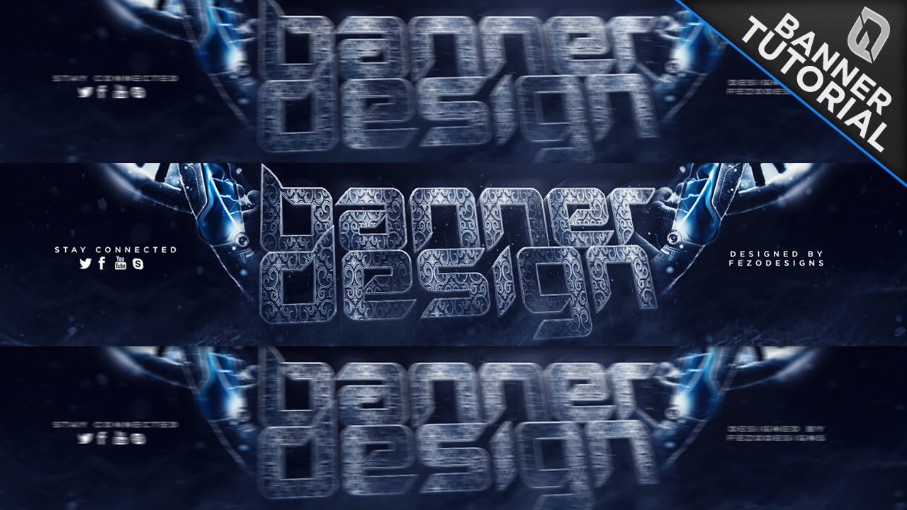making youtube banner with fezo ep 8 new 3d style youtube making youtube banner