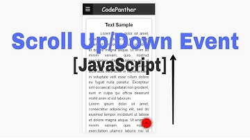 JavaScript Scroll | Scroll Down/Up Event | CodePanther