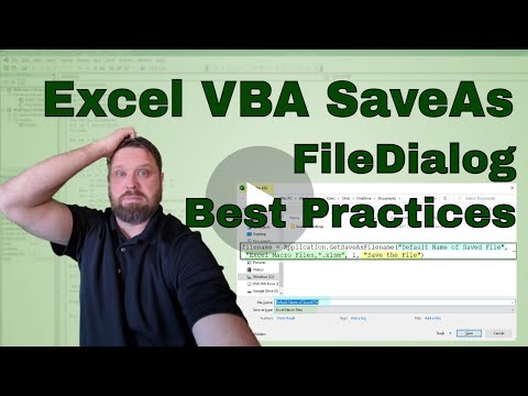 Conquering SaveAs in VBA - File Picker (Filedialog), Overwrite Files, Yes No Option - CODE INCLUDED @EverydayVBAExcelTraining