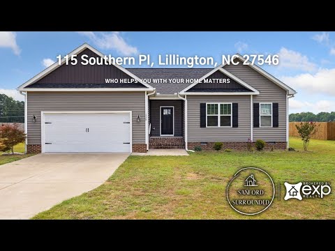 115 Southern Pl, Lillington, NC home video tour