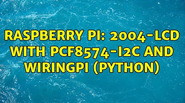 Raspberry Pi: 2004-LCD with PCF8574-I2C and wiringPi (Python) (2 Solutions!!)