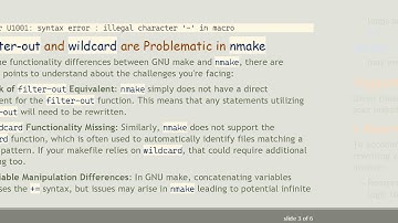 Understanding the nmake Equivalent of filter-out in Makefiles