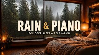 FALL ASLEEP INSTANTLY 🌧️ Rainy Night Piano - Deep Sleep Music to Calm Anxiety & Stress #PianoMusic