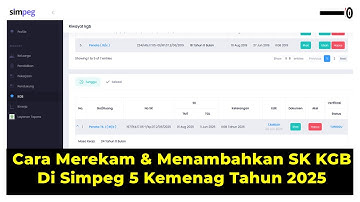 🔴Cara Merekam & Menambahkan SK KGB Di Simpeg 5 Kemenag Tahun 2025 | Terbaru