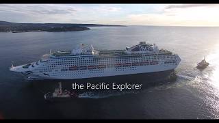 Download lagu See the cruise ship Pacific Explorer sail into the Port of Eden, NSW, Australia