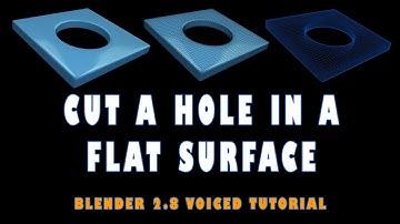 CUT A HOLE IN A FLAT SURFACE (without bool) in Blender 2.8