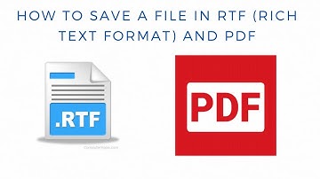 How to Save a file in RTF( Rich Text Format )and PDF |NAMONET.