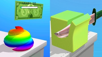 ASMR Slicing - All Levels Gameplay Android, iOS(Levels 41-50)