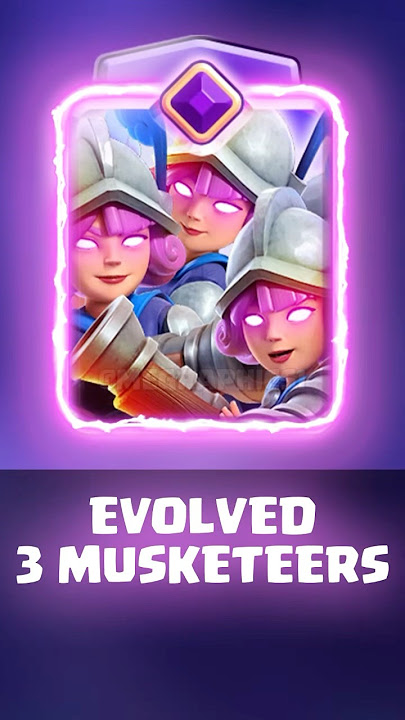 EVO 3 Musketeers💀#clashroyale