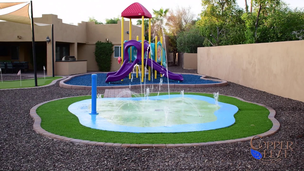 Splash Pad Design Construction In Phoenix Az Copper Leaf Pools