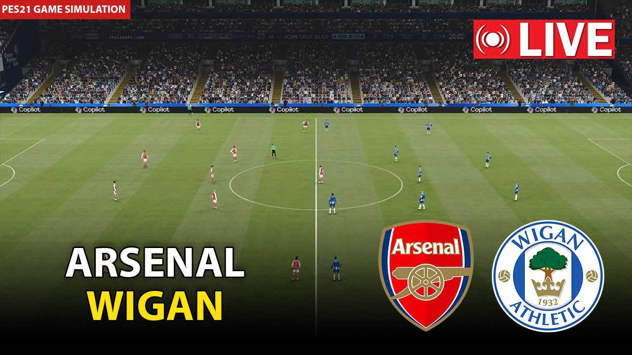 🔴Live- Arsenal vs Wigan Athletic | English FA Cup 2026 Match | PES 21 Gameplay Simulation